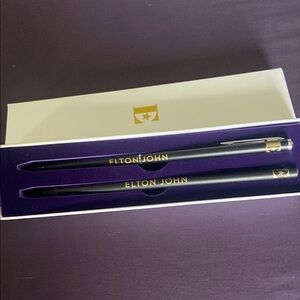 Elton John Black and Gold Pen Set